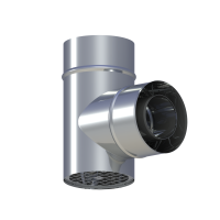 Trójnik z poborem powietrza 87 stopni 80*125mm z uszczelką