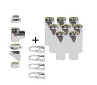 Komin izolowany wiszący DZ+180/30/0,5mm/8m SLIM