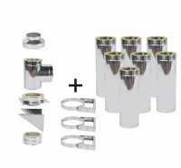 Komin izolowany wiszący DZ+180/30/0,8mm/7m SLIM