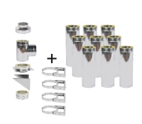 Komin izolowany wiszący DZ+200/30/1,0mm/9m SLIM